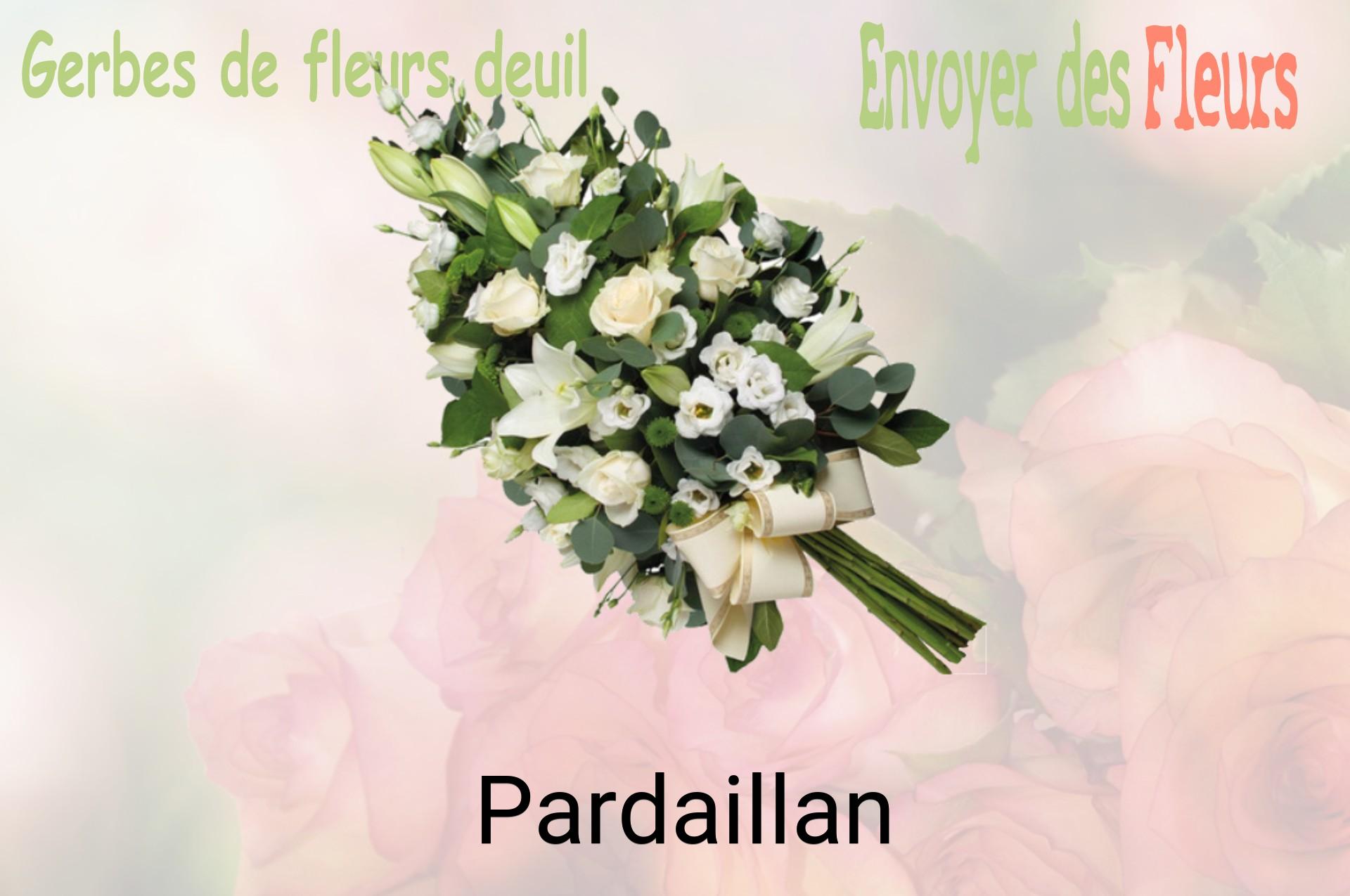Gerbe de fleurs de deuil livrée à Pardaillan